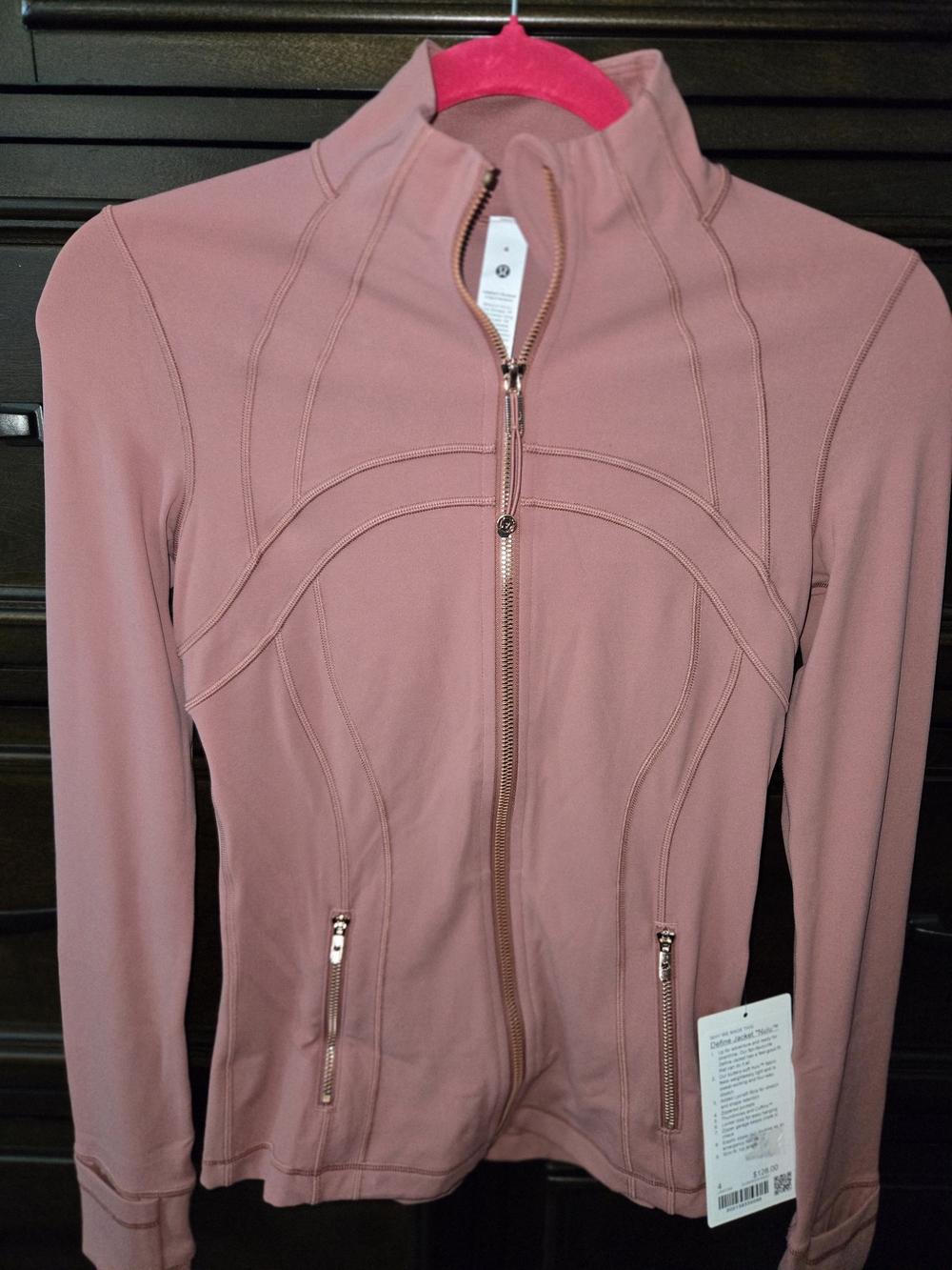 Lululemon Define Dusk Rose with Rose Gold Hardware